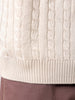 Men's White Oversized Textured Sweater