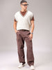 Men's White Oversized Textured Sweater