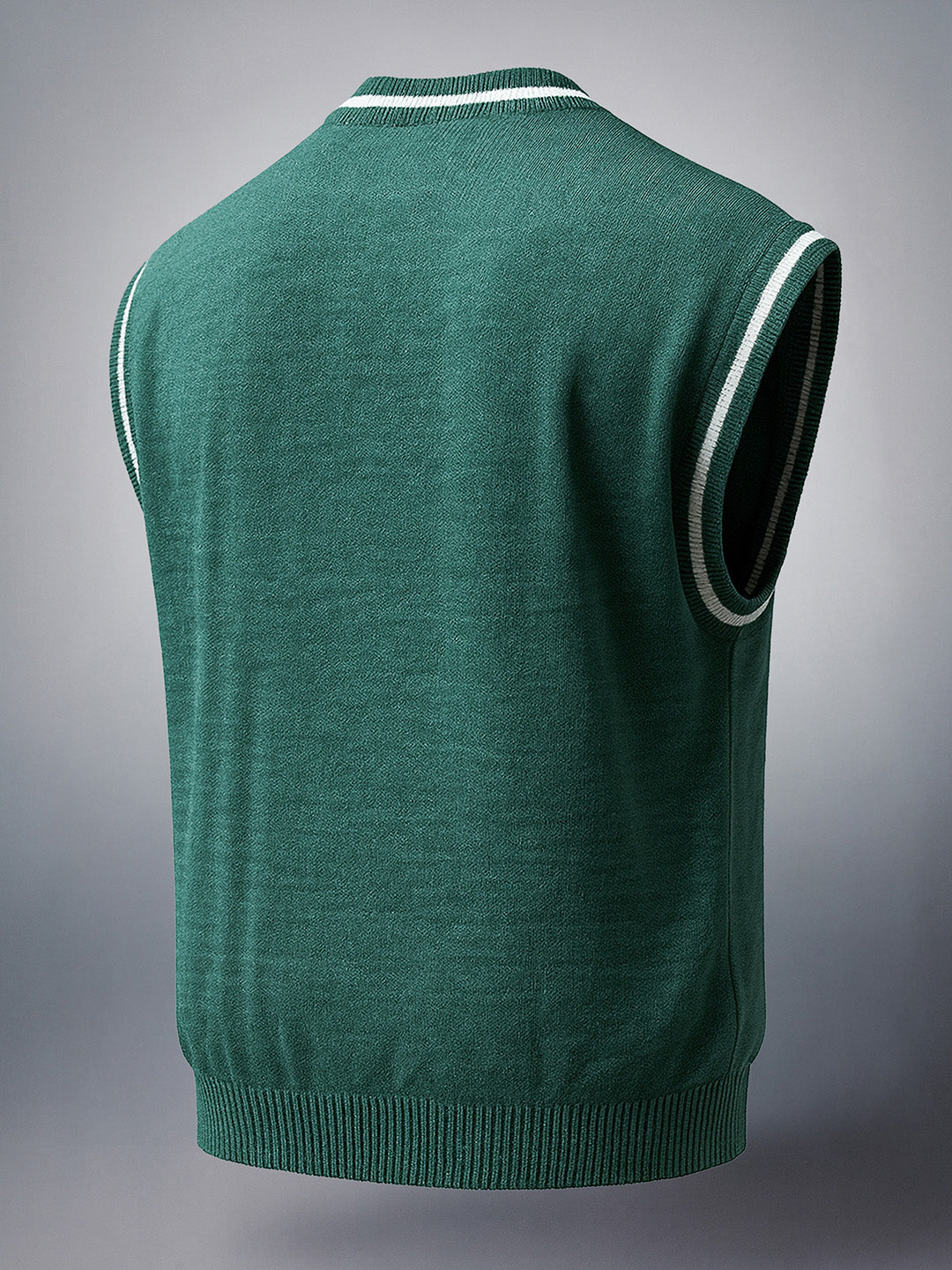 Men's Green Oversized Textured Sweater