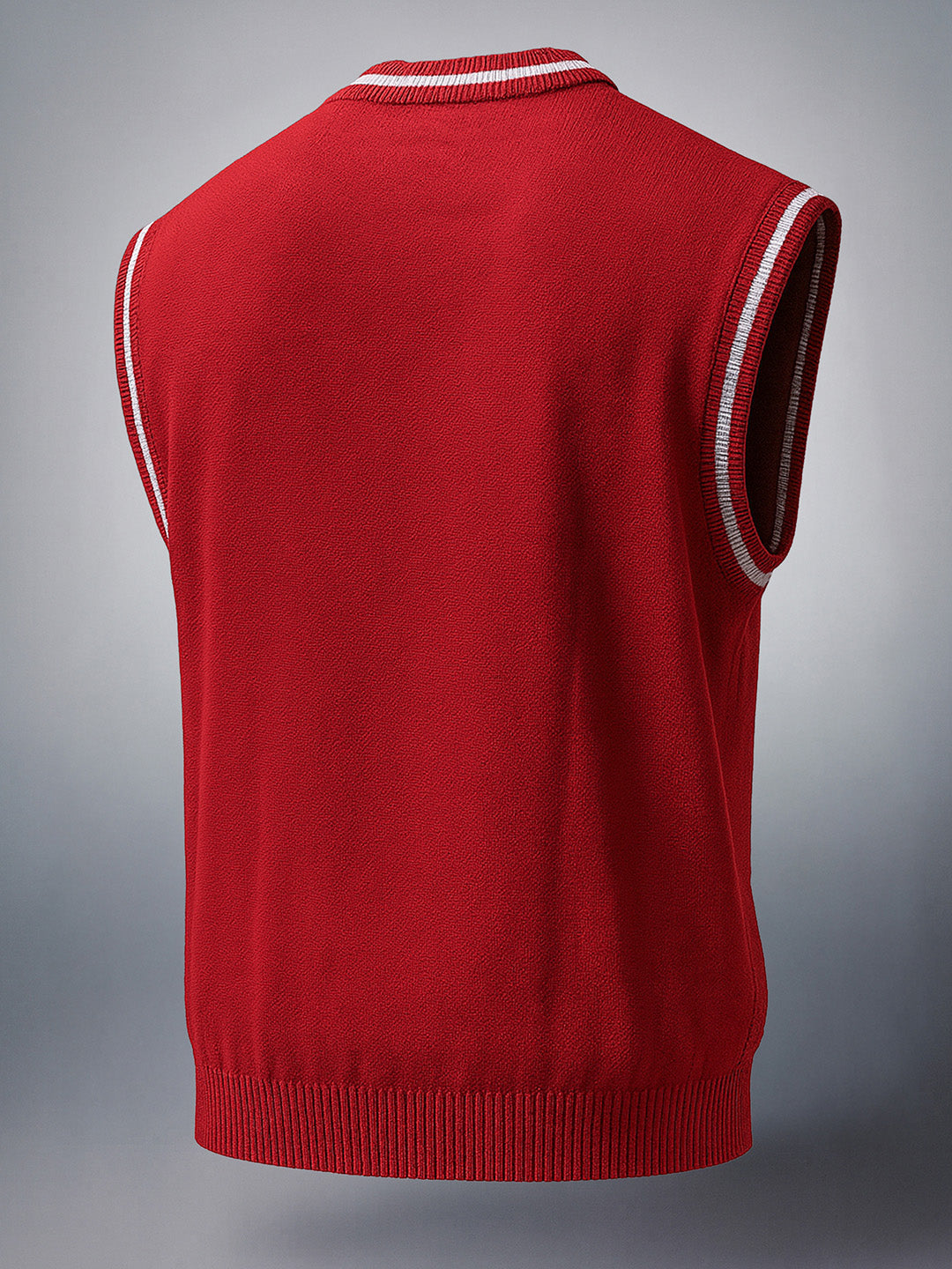 Men's Maroon Oversized Textured Sweater