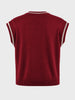 Men's Maroon Oversized Fit Textured Casual Sweater
