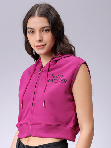 Women's Boxy Typographic Hooded Sweatshirt