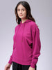 Women's Loose Fit Graphic Back Printed Hooded Sweatshirt