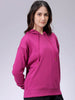 Women's Loose Fit Graphic Back Printed Hooded Sweatshirt