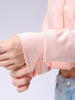 Women's Pink Fitted Solid Corset Sweatshirt