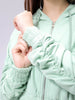 Women's Relaxed Fit Solid Front Open Sweatshirt