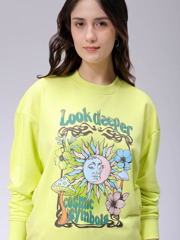 Women's Boxy Graphic Oversized Sweatshirt