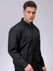 Men's Slim Fit Solid Zipperper Quilted Jacket