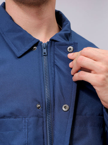 Men's Slim Fit Solid Zipperper Quilted Jacket