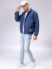 Men's Slim Fit Solid Zipperper Quilted Jacket