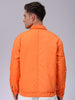 Men's Slim Fit Solid Zipperper Quilted Jacket