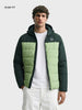Men's Mint Green Slim Fit Colourblocked Casual Jacket