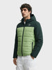 Men's Mint Green Slim Fit Colourblocked Casual Jacket