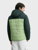 Men's Mint Green Slim Fit Colourblocked Casual Jacket