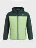 Men's Mint Green Slim Fit Colourblocked Casual Jacket