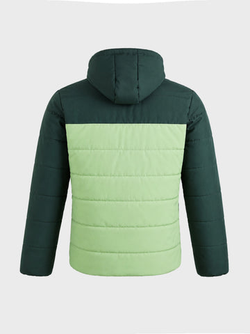 Men's Mint Green Slim Fit Colourblocked Casual Jacket