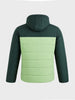 Men's Mint Green Slim Fit Colourblocked Casual Jacket
