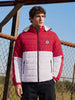 Men's Maroon Slim Fit Printed Casual Jacket