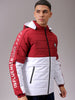 Men's Maroon Slim Fit Graphic Jacket