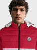Men's Maroon Slim Fit Printed Casual Jacket
