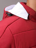 Men's Maroon Slim Fit Graphic Jacket