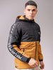 Men's Mustard Slim Fit Graphic Jacket