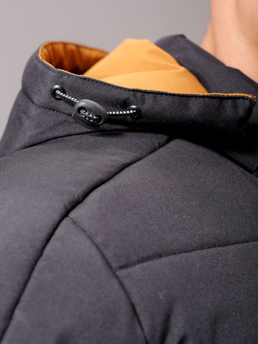 Men's Mustard Slim Fit Graphic Jacket