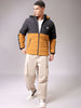 Men's Mustard Slim Fit Graphic Jacket
