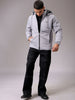 Men's Grey Slim Fit Solid Casual Jacket