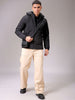 Men's Black Slim Fit Solid Jacket