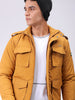 Men's Mustard Slim Fit Solid Jacket