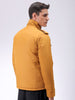 Men's Mustard Slim Fit Solid Jacket