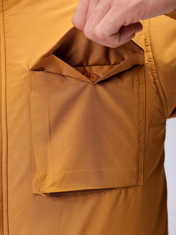 Men's Mustard Slim Fit Solid Jacket