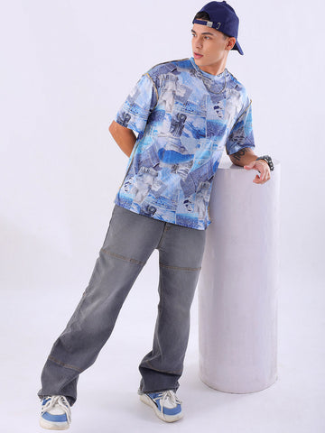 Shop Men's Metaverse Printed Oversized T-shirt Online.