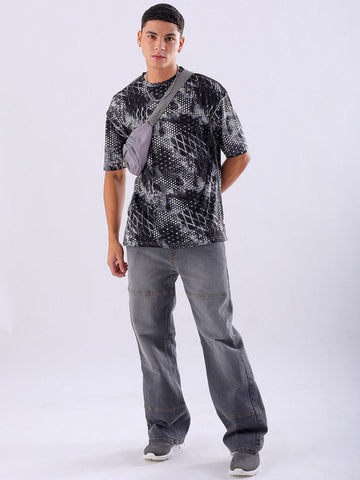 Shop Men's Metaverse Printed Oversized T-shirt Online.