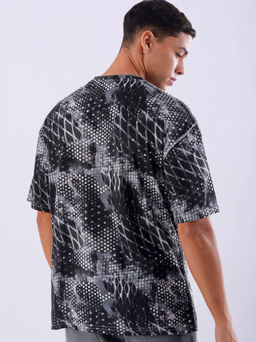 Shop Men's Metaverse Printed Oversized T-shirt Online.