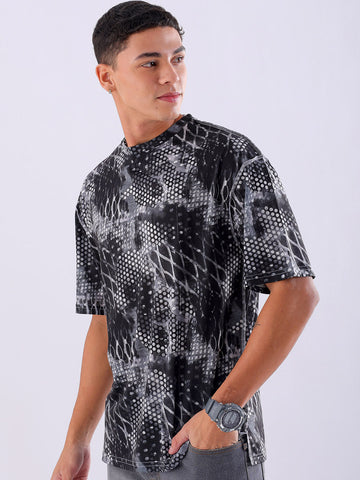 Shop Men's Metaverse Printed Oversized T-shirt Online.