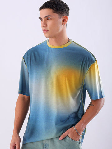 Shop Men's Metaverse Printed Oversized T-shirt Online.