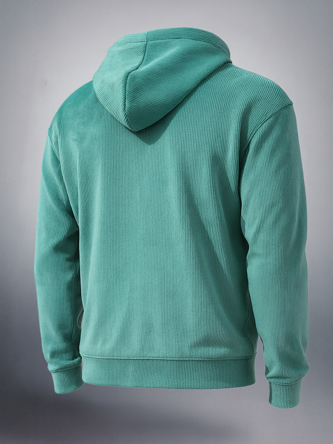 Men's Jelly Green Regular Fit Textured Casual Sweat Shirt