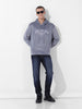 Men's Brown Regular Fit Textured Casual Sweatshirt