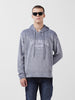 Men's Brown Regular Fit Textured Casual Sweatshirt