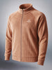 Men's Brown Regular Fit Textured Casual Sweatshirt