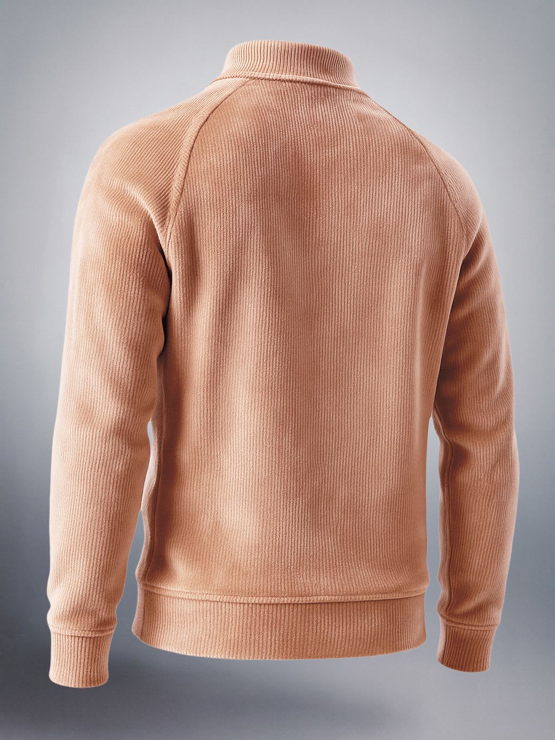 Men's Brown Regular Fit Textured Casual Sweatshirt