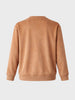 Men's Taupe Oversized Fit Embroidered Casual Sweatshirt