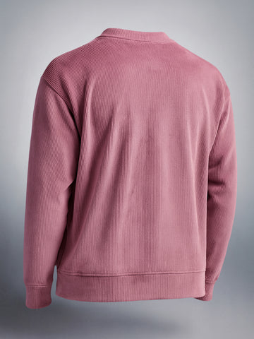 Men's Italian Clay Oversized Fit Textured Casual Sweat Shirt