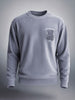 Men's Steel grey Oversized Fit Textured Casual Sweat Shirt