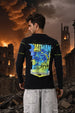 Men's Black Slim Fit Character Batman Printed Crew Neck T-Shirt