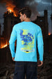 Men's Blue Slim Fit Character Batman Printed Crew Neck T-Shirt
