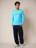 Men's Blue Slim Fit Character Batman Printed Crew Neck T-Shirt