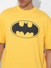 Men's Yellow Boxy Fit Character Batman Printed Crew Neck T-Shirt